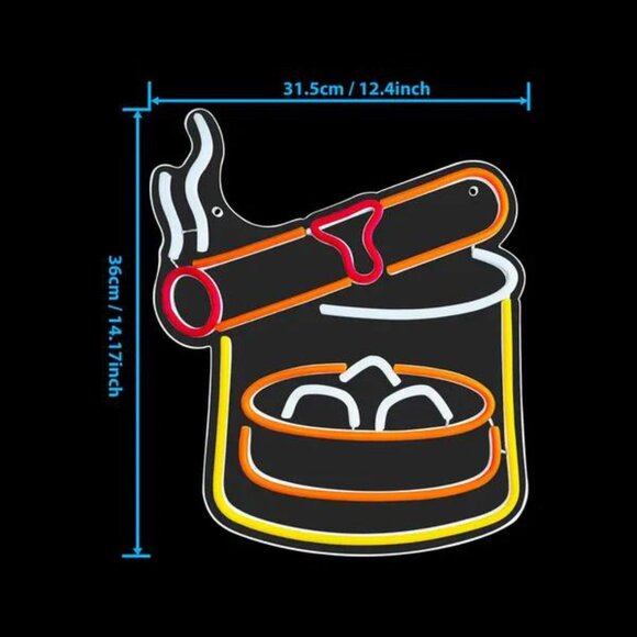 WHISKEY CIGAR DRINK NEON LED SIGN - Picture 2 of 3